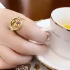 Rings Ring Royalty Star Moon Gold, Europe Fine Jewerly for Elegance Women, 2022 Spring Boemia Gift in 925 Sterling Silver