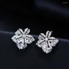 Boucles d'oreilles à clous pour femmes, tempérament de mode, Zircon sauvage incrusté, boucle d'oreille de mariage pour dames, étoile de mer Simple