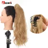 Aosiwig sentetik mısır dalgası uzun kıvırcık saç pençesi at kuyruğu uzatma klipsi saç kuyruğunda kadınlar için ısıya dayanıklı peruk 240226