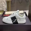 Designer Valentine Shoes Casual Shoes Vt Shoes Low Flat Open Vltn Shoes Sneakers Platform Men Women Leather Black White Shoe Luxury Calfskin Vintage Sports 646 114