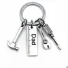 Key Rings New Stainless Steel Keychain Dad Papa Grandpa Diy Hammer Screwdriver Wrench Dads Tools Key Chain For Fathers Day Dhgarden Dhkc5