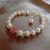 Beaded Korean Fashion Crystal Natural Stone Pearl Bracelet for Women Female Vintage Charm Beaded Bangles Valentines Day Gift Jewelry YQ240226