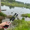 Stavar 2 sektioner Fiskestång Kolfiber ML SOLID Tips Spinning/Casting Lure Pole 1,65 m/1,8 m bete WT. 520g keramiska guidringar