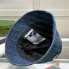 Hink hatt designer denim breda brim hattar lyxiga män kvinnor fiskare hatt unisex båt cap casual caps sun hatt mode sunbonnet hink mössa