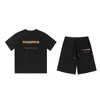Trapstar T-shirt mode sport ensemble concepteur lettres brodées luxe noir, blanc, gris, arc-en-ciel mode sportive d'été
