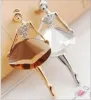 Accessories bling gem brooch ballet girl fashion elegant Popular Crystal Rhinestone Pin Body Jewelry gift for girl 2024226