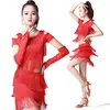 Stadiumkleding Kwastje Dansen Trainingskostuums Dames Voor Latin Dans Blouse Rok Jazz Prestatiejurk