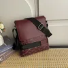 Luksusowa torba posłańca mężczyzn Vintage PU skórzana torba na ramię klasyczne mężczyzn przystojny Crossbody Krótki portfel