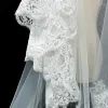 حجاب الزفاف الكاتدرائية الزفاف الطويل الحجاب بدون مشط 3x1.5 م حافة الدانتيل إكسسوارات طبقة واحدة