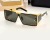 Мужские прямоугольные солнцезащитные очки золотые металлические/темно -серые линзы Аппаратные оттенки моды для женщин мужские ультрафиолетные очки