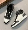 2024 High-top Rivolis Men Sneaker Sapatos Marrom Branco Preto Bezerro Couro Elegante Andando Lace-up Sola De Borracha Festa Casamento Skate Calçado Atacado Com Caixa