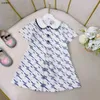 Popular baby dress Grid print design girl skirt Size 100-160 Heart shaped pattern kids designer clothes Cotton child frock 24Feb20