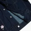 남자 재킷 cavemp vintage wash 블루 데님 캐주얼 느슨한 코트 남자 여자 c.e 사파리 스타일 포켓 재킷