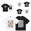 Męska designerska koszulka fioletowa marka koszulka letnia moda alfabet grafit graffiti Wysokiej jakości podwójna bawełna anime swobodne krótkie koszulka koszulka męska