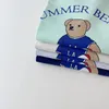 2023 South Korean baby boy clothing set childrens summer clothing cartoon bear T-shirt+shorts two-piece set newborn boy and girl clothing 240225