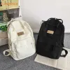 Backpack Vintage Cotton Canvas College Students Backpack Large Capacity Solid Color Fashion Knapsack Casual Laptop Books Bag Ladies Bags