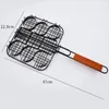 Panier à griller Portable en acier inoxydable, outils de gril antiadhésifs en acier inoxydable, maille pour accessoires de Barbecue à Hamburger 240223