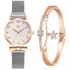 Orologi da polso Sdotter Moda Donna Orologio 2 pezzi Braccialetti di lusso Lega Orologi da donna impermeabili Oro rosa 2024 Abiti Orologio femminile Reloj