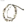 Beaded Nouveau Bracelet de perles étoile de cristal à la mode pour les femmes doux coréen 2 couches Bracelets à breloques esthétiques Y2K bijoux cadeaux de fête YQ240226