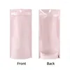 Sacos de armazenamento Clear Janela Rosa Cheiro À Prova de Selo de Calor Embalagem Doypack Stand Up Reclosable Zipper Lock Acessórios de Beleza Bolsa de Jóias Bolsa