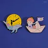 Broschen Cartoon Starry Sky Emaille Pins Nette Sterne Mond Schmuck Geometrische Lustige Kreativität Revers Pin Abzeichen Für Rucksack Kleidung