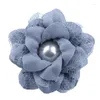 Broches Tissu élégant camélia fleur broche perle tissu art épinglettes pour femmes mode vêtements bijoux accessoires filles cadeaux