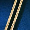 Hello hip-hop 4mm Spring Clasp Tennis Chain Gold Color One Row Zircon Necklace Link For Men Women Hip Hop Jewelry