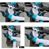 Mascot Costumes Long Fur Furry Grey Wolf Husky Dog Fox Fursuit Costume Adt Cartoon Character Halloween Carnival Fancy Drop Delivery Dhalx