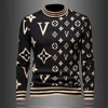 Luxur Designer Jacket Herrtröja Autumn/Winter Round Neck Letter Jacquard Sweater Slim Fit Culture Hoodie Pullover Knit Personlig tröja Tjock M-4XL