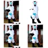 Mascot Costumes White Long Fur Furry Husky Dog For Adts Circus Christmas Halloween Outfit Fancy Dress Suit Drop Delivery Apparel Cosp Dhpte