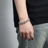 Wholesale Buss Down 25cts Sterling Silver Cuban Llink Hip Hop 18k White Gold Plated Moissanite Bracelet for Men