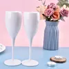 Wine Glasses Champagne Flutes Glasse Plastic Dishwasher-safe White Glass Restaurant Beer Whiskey Drinkware