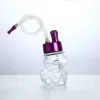 Colorido Estilo Urso Alumínio Vidro Bong Pipe Hookah Waterpipe Bubbler Tela Tigela Portátil Erva Tabaco Cigarro Titular Fumar ZZ