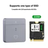 Bekleding SSD -behuizing plug and play M.2 NVME 2230 Mobile Solid State Disk Case USB3.2 Gen2 Externe SSD Case Aluminium legering voor M2 2230