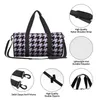 Outdoor-Taschen Lavendel Houndstooth Muster Gym Bag Mode Wasserdichte Sport Große Reise Gedruckt Handtasche Nette Fitness Für Paar Drop Otwj9