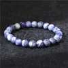 Bransoletka z koralików z koralikami Bransoletka 8 mm Ite lapis lazuli Agates Bracelets Healing Energy Biżuteria dla mężczyzn kobiety hurtowe yq240226