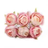 60 teile/los Künstliche Seide Tee Rose Blumenstrauß Für Weihnachten Home Hochzeit Dekoration Gefälschte Blumen Handwerk 240220