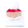 Berets inverno malha boneco de neve pom chapéu crianças santa beanie com barba listrado manguito crânios branco verde vermelho 2-6yrs meninos meninas