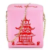 Chinês takeout caixa torre impressão bolsa para mulheres novidade bonito menina ombro saco do mensageiro feminino totes bolsa designer Handbags2512