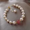 Beaded Korean Fashion Crystal Natural Stone Pearl Bracelet for Women Female Vintage Charm Beaded Bangles Valentines Day Gift Jewelry YQ240226