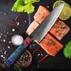 包丁Xituo Damascus Chef Knife 8インチ日本の抑えナイフシャープギートスライスクリーバーSantoku安定したソリッドウッドハンドル調理ツールQ240226