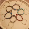 Bracelet en pierre naturelle fait à la main pour femmes mode coeur violet Agates perles charme Bracelets tressés Boho Yoga Wrap bracelets bijoux YQ240226