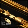 Kedjor män halsband 4mm 55 cm 22 foxtail franco trendiga guld färghalsband för smycken n850 droppleverans otak5