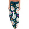 Women's Pants Casual Fashion Comfort Pajama Easter Print Drawstring Wide Leg Woman Jumpsuits 2024 Female Clothing