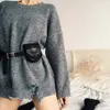 Sacos de cintura PU saco de couro mulheres 2021 jacaré fanny pacote vintage mini peito cinto impermeável bum meninas viagem pequena carteira247r