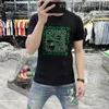 Homens camisetas Designer 2023 Verão Nova Marca de Moda Hot Diamond Manga Curta Juventude Social Slim Fit T-shirt Meia Manga K8X8