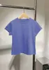 T-shirt à manches courtes et col rond pour Femme, vêtement d'été uni, ample et décontracté, avec lettres imprimées, 100% coton