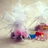 Jewelry Pouches 40cm 500pcs White Candy Bags For Wedding Round Christmas Organza Gift Packaging Women Drawstring Bag Package Display