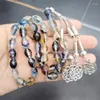 Bracelet Tasbih lumineux en résine bleue, cadeau musulman Misbaha Eid, accessoires islamiques, bijoux turcs Masbaha, 33 perles de prière