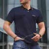 Herren T-Shirts Sommer Französisch Paris Designer Herren T-Shirt Wave Stehkragen Frühling Trend Kurzarm Herrenbekleidung